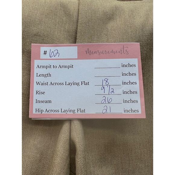 Gap Slim Cropped Khaki Brown Herringbone Pants Size 12 - Picture 9 of 9